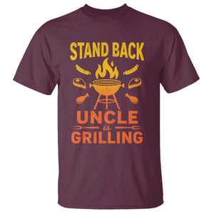 Stand Back Uncle Is Grilling T Shirt Funny Fathers Day BBQ