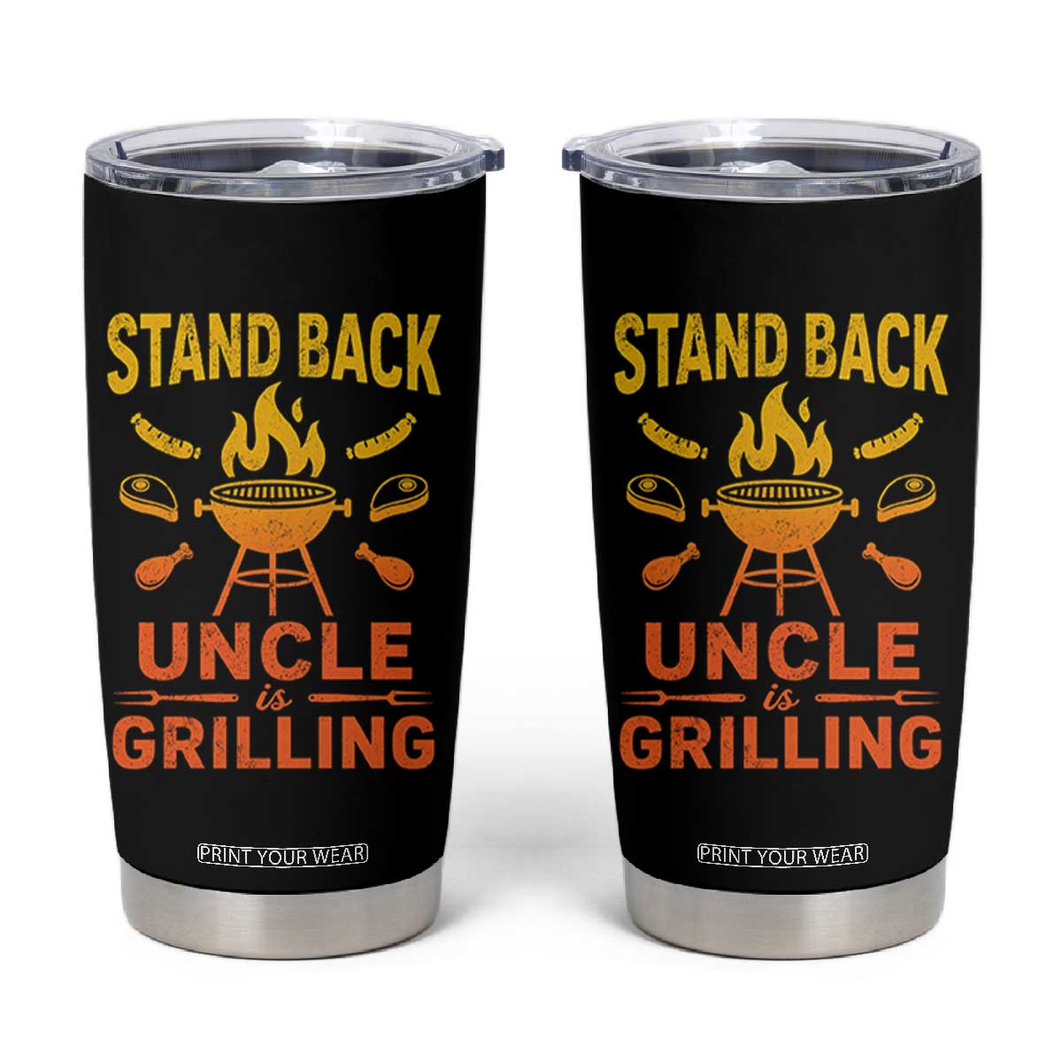 Stand Back Uncle Is Grilling Tumbler Cup Funny Fathers Day BBQ