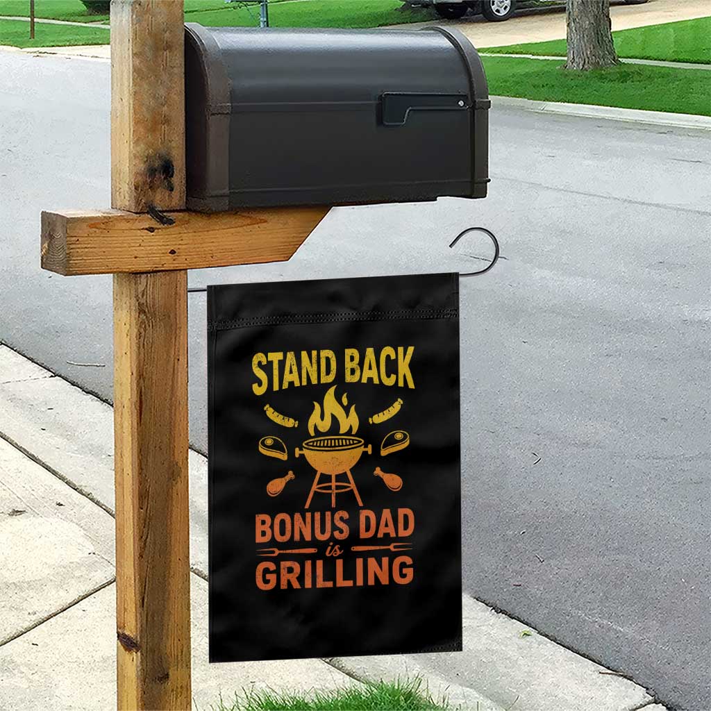 Funny Grilling Bonus Dad Garden Flag BBQ Stepdad Grill Masters Sarcastic
