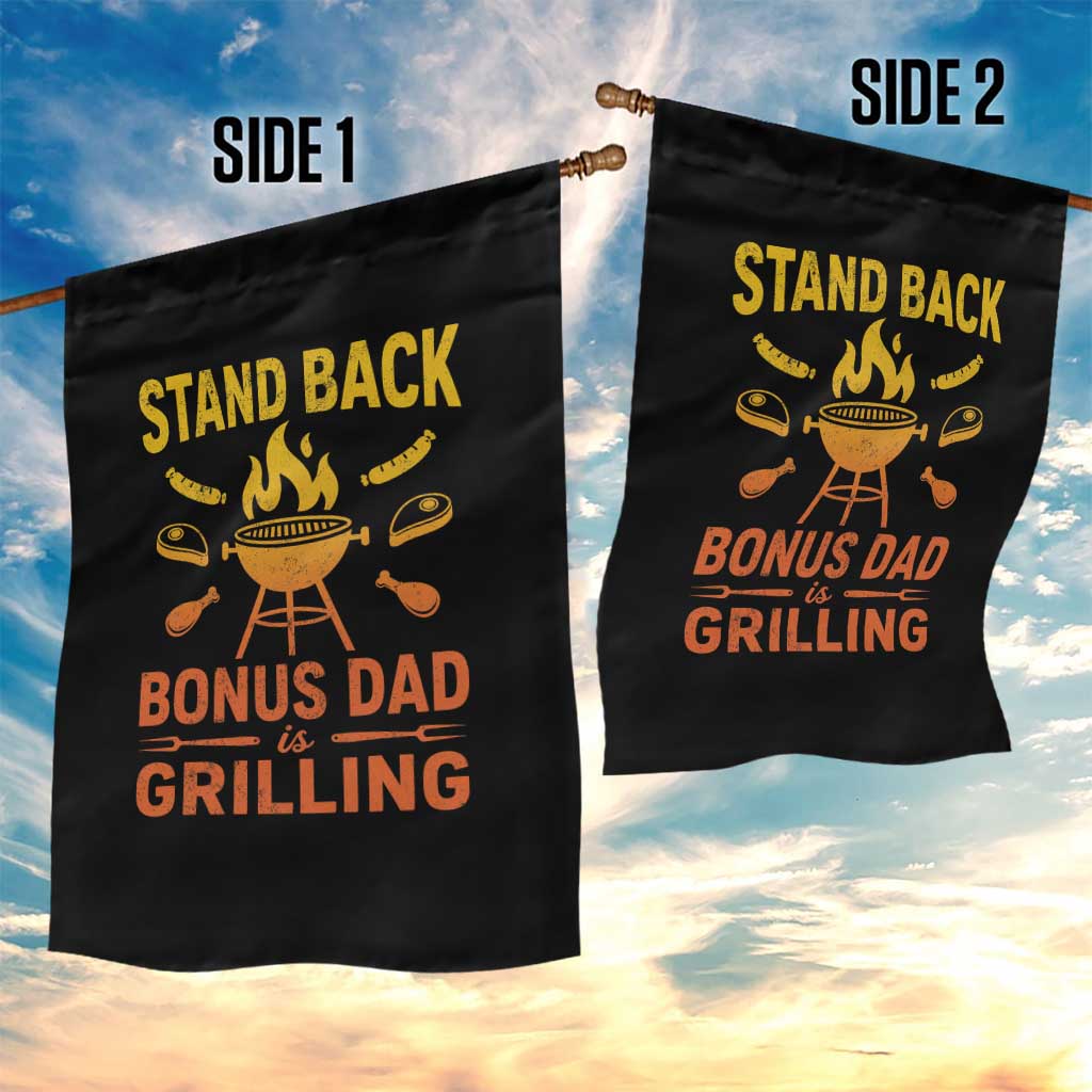 Funny Grilling Bonus Dad Garden Flag BBQ Stepdad Grill Masters Sarcastic