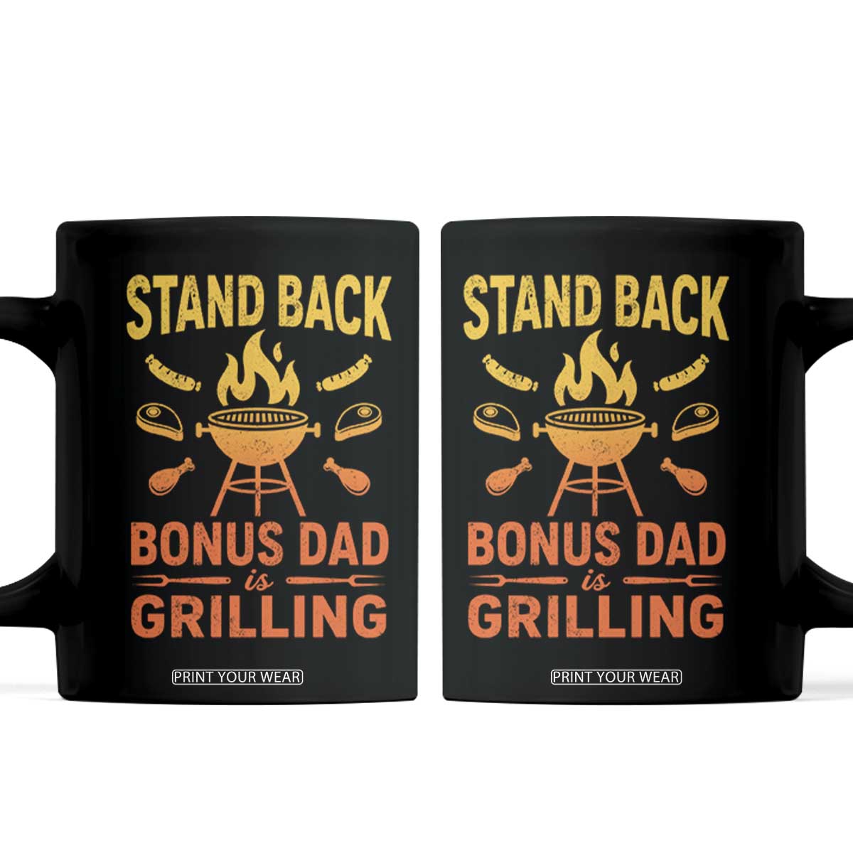 Funny Grilling Bonus Dad Coffee Mug BBQ Stepdad Grill Masters Sarcastic