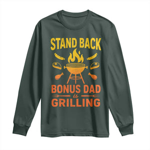 Funny Grilling Bonus Dad Long Sleeve Shirt BBQ Stepdad Grill Masters Sarcastic