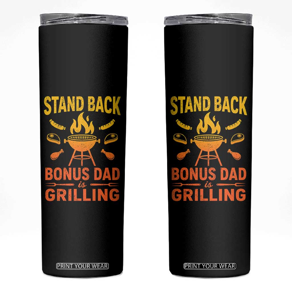 Funny Grilling Bonus Dad Skinny Tumbler BBQ Stepdad Grill Masters Sarcastic