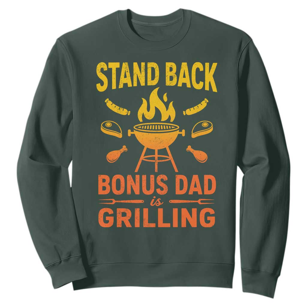 Funny Grilling Bonus Dad Sweatshirt BBQ Stepdad Grill Masters Sarcastic