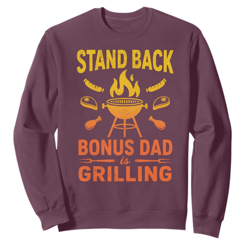 Funny Grilling Bonus Dad Sweatshirt BBQ Stepdad Grill Masters Sarcastic