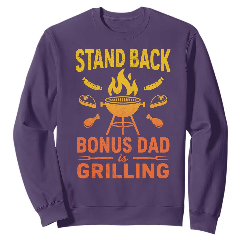Funny Grilling Bonus Dad Sweatshirt BBQ Stepdad Grill Masters Sarcastic