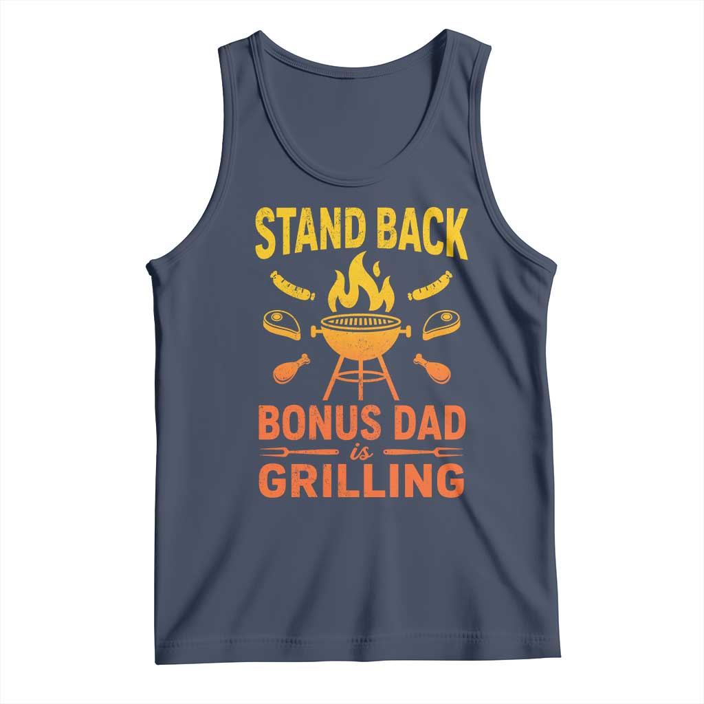 Funny Grilling Bonus Dad Tank Top BBQ Stepdad Grill Masters Sarcastic