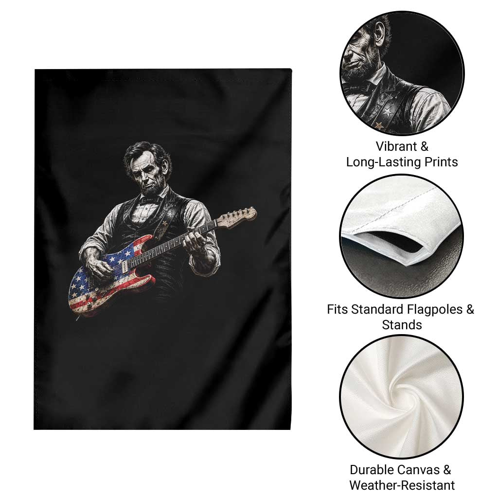 Vintage Abraham Lincoln Abe Lincoln Playing Guitar Garden Flag Humor Patriotic TS10 Print Your Wear