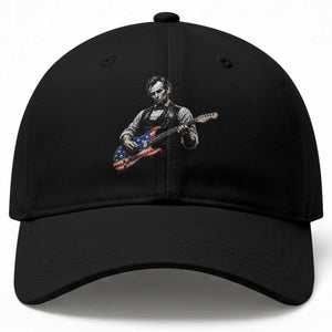 Vintage Abraham Lincoln Abe Lincoln Playing Guitar Baseball Cap Humor Patriotic TS10 Print Your Wear