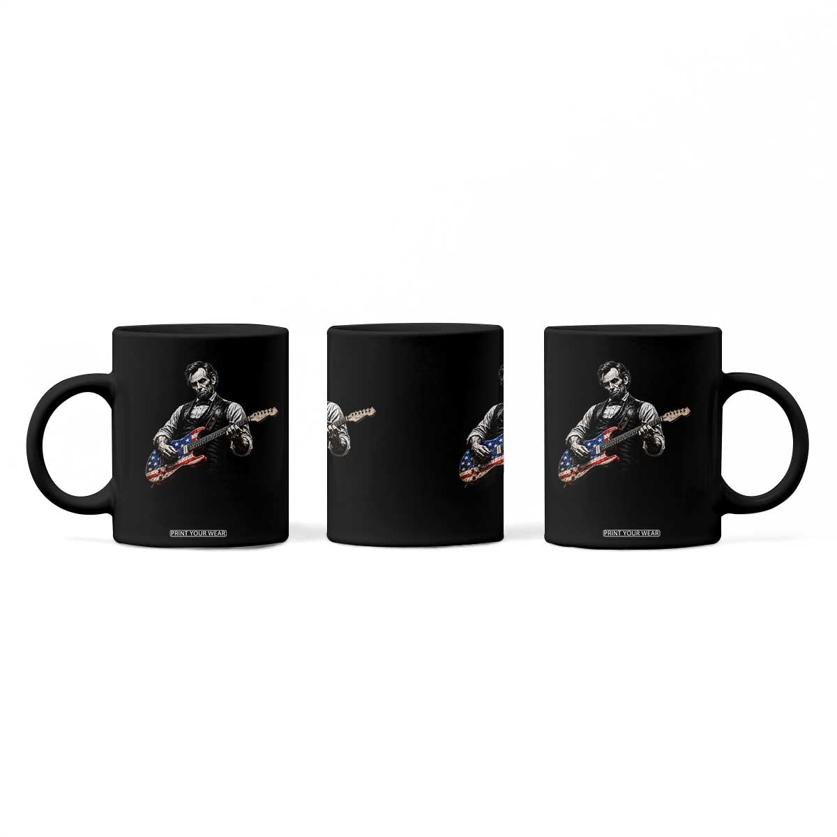 Vintage Abraham Lincoln Abe Lincoln Playing Guitar Coffee Mug Humor Patriotic TS10 Print Your Wear