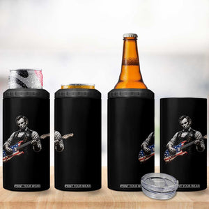 Vintage Abraham Lincoln Abe Lincoln Playing Guitar 4 in 1 Can Cooler Tumbler Humor Patriotic TS10 Print Your Wear