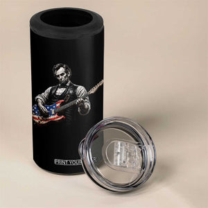 Vintage Abraham Lincoln Abe Lincoln Playing Guitar 4 in 1 Can Cooler Tumbler Humor Patriotic TS10 Print Your Wear