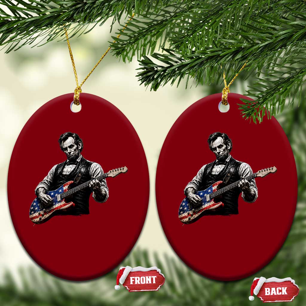 Vintage Abraham Lincoln Abe Lincoln Playing Guitar Ceramic Ornament Humor Patriotic TS10 Print Your Wear