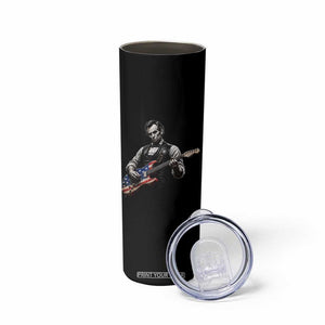 Vintage Abraham Lincoln Abe Lincoln Playing Guitar Skinny Tumbler Humor Patriotic TS10 Print Your Wear