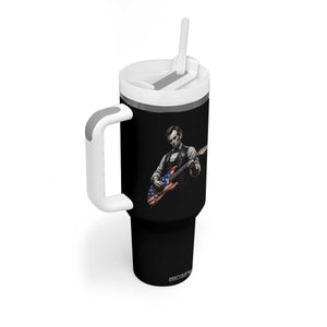 Vintage Abraham Lincoln Abe Lincoln Playing Guitar Tumbler With Handle Humor Patriotic TS10 Print Your Wear