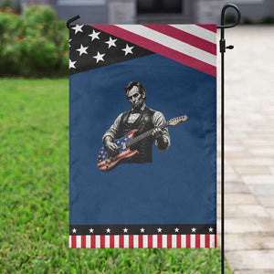 Vintage Abraham Lincoln Abe Lincoln Playing Guitar Patriotic Garden Flag Humor Patriotic TS10 Classic Blue Black Print Your Wear