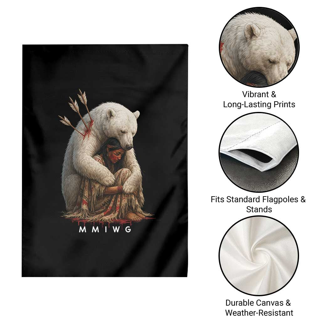 MMIW Native American Garden Flag Spirit Bear Protecting Indigenous Woman MMIWG TS10 Print Your Wear