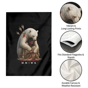 MMIW Native American Garden Flag Spirit Bear Protecting Indigenous Woman MMIWG TS10 Print Your Wear