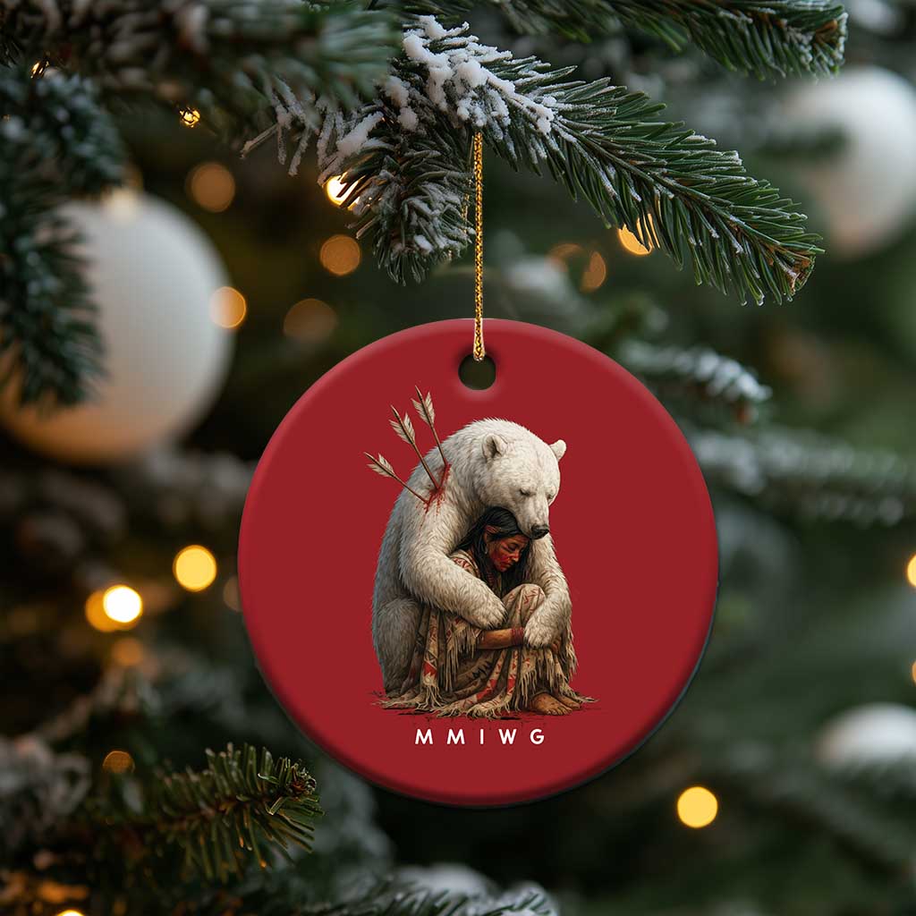 MMIW Native American Christmas Ornament Spirit Bear Protecting Indigenous Woman MMIWG TS10 Print Your Wear