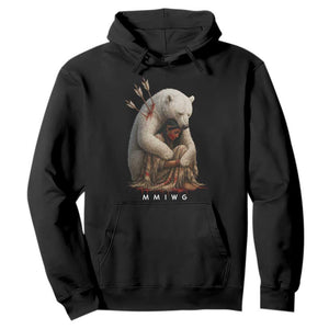 MMIW Native American Hoodie Spirit Bear Protecting Indigenous Woman MMIWG TS10 Black Print Your Wear
