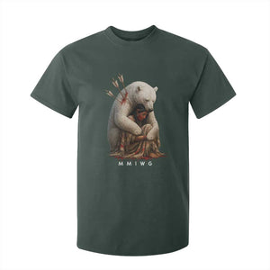 MMIW Native American T Shirt For Kid Spirit Bear Protecting Indigenous Woman MMIWG TS10 Dark Forest Green Print Your Wear