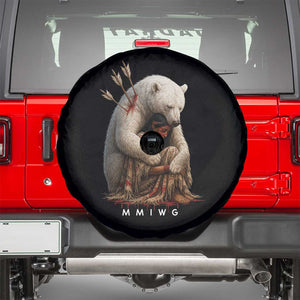 MMIW Native American Spare Tire Cover Spirit Bear Protecting Indigenous Woman MMIWG TS10 Black Print Your Wear