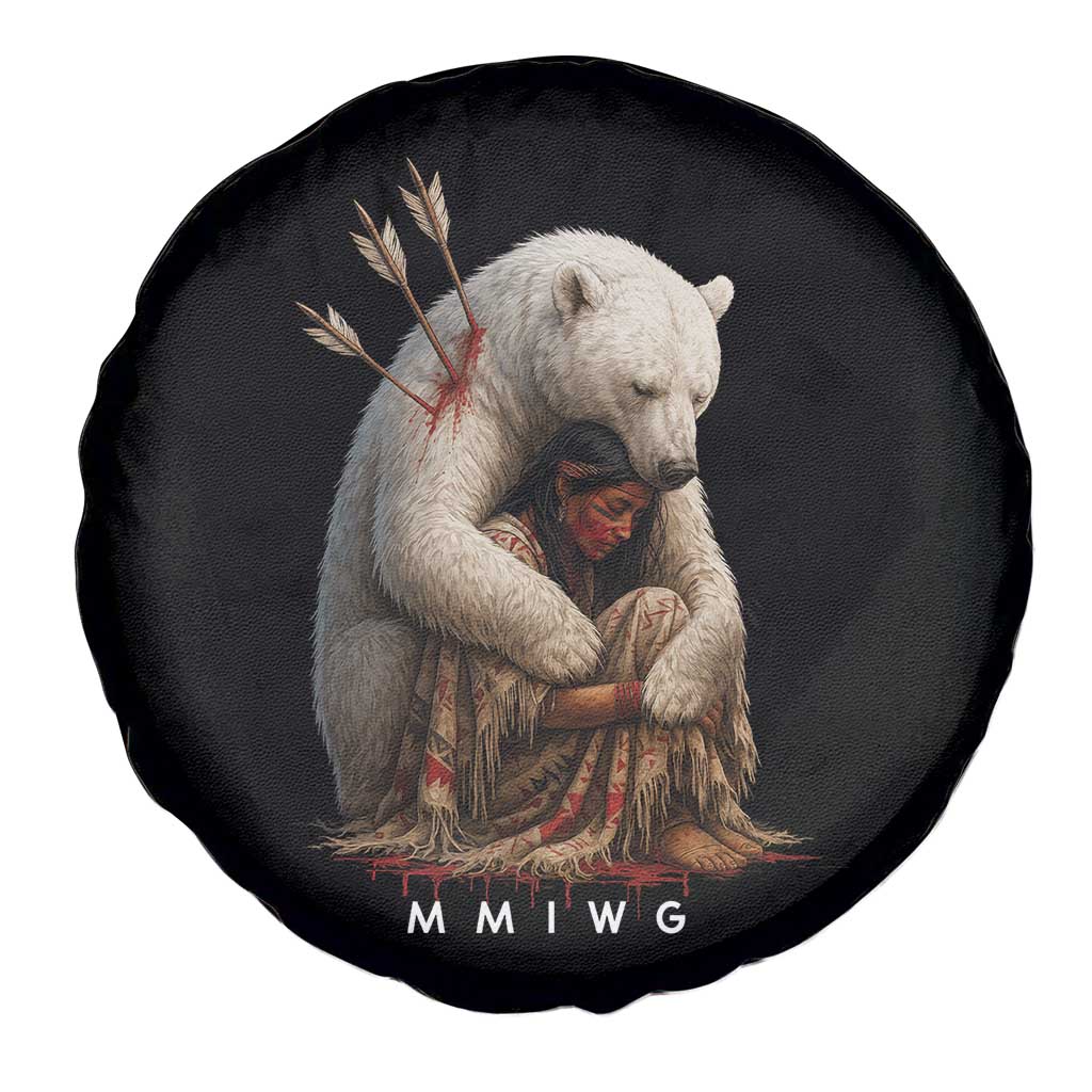 MMIW Native American Spare Tire Cover Spirit Bear Protecting Indigenous Woman MMIWG TS10 Print Your Wear