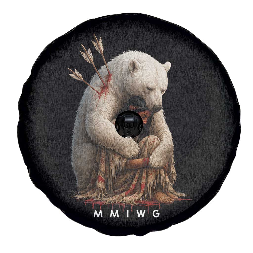MMIW Native American Spare Tire Cover Spirit Bear Protecting Indigenous Woman MMIWG TS10 Print Your Wear