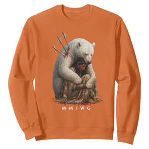 MMIW Native American Sweatshirt Spirit Bear Protecting Indigenous Woman MMIWG TS10 Orange Print Your Wear