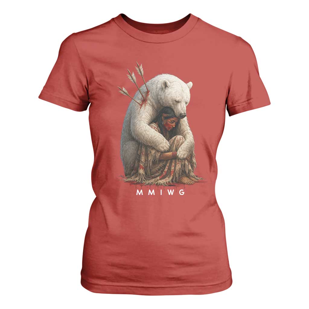 MMIW Native American T Shirt For Women Spirit Bear Protecting Indigenous Woman MMIWG TS10 Red Print Your Wear