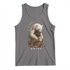 MMIW Native American Tank Top Spirit Bear Protecting Indigenous Woman MMIWG TS10 Deep Heather Print Your Wear