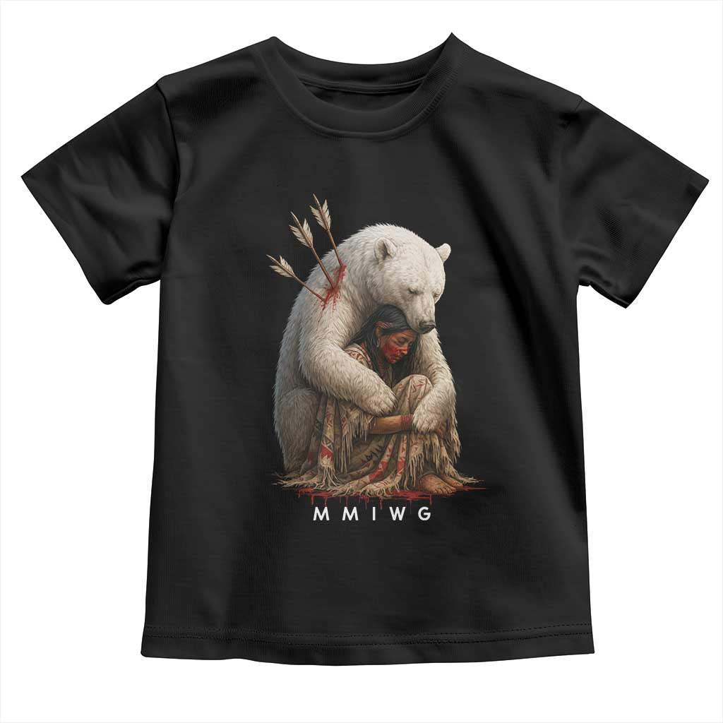 MMIW Native American Toddler T Shirt Spirit Bear Protecting Indigenous Woman MMIWG TS10 Black Print Your Wear