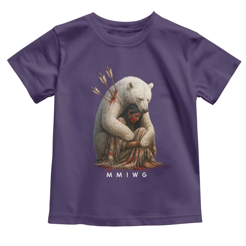 MMIW Native American Toddler T Shirt Spirit Bear Protecting Indigenous Woman MMIWG TS10 Purple Print Your Wear
