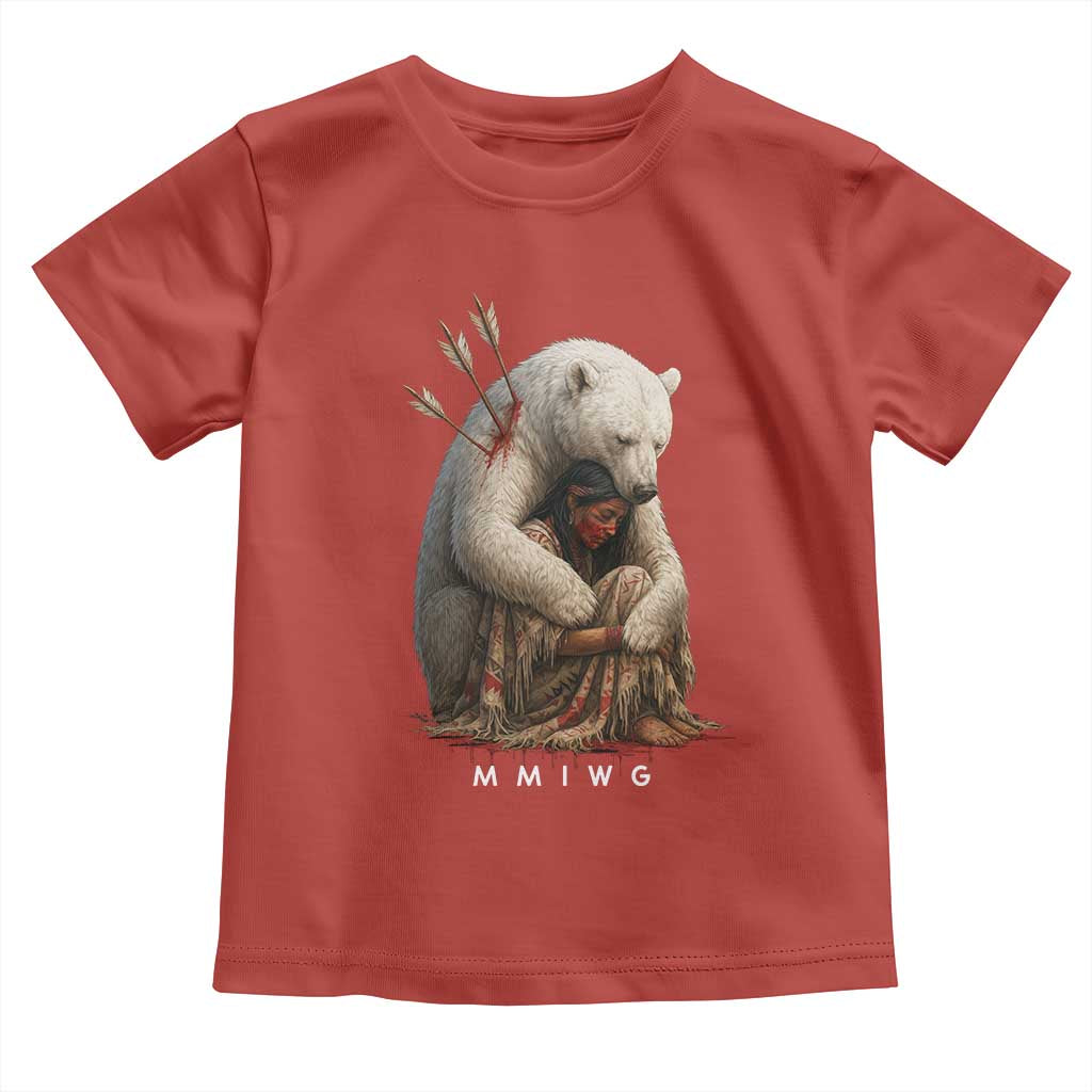 MMIW Native American Toddler T Shirt Spirit Bear Protecting Indigenous Woman MMIWG TS10 Red Print Your Wear