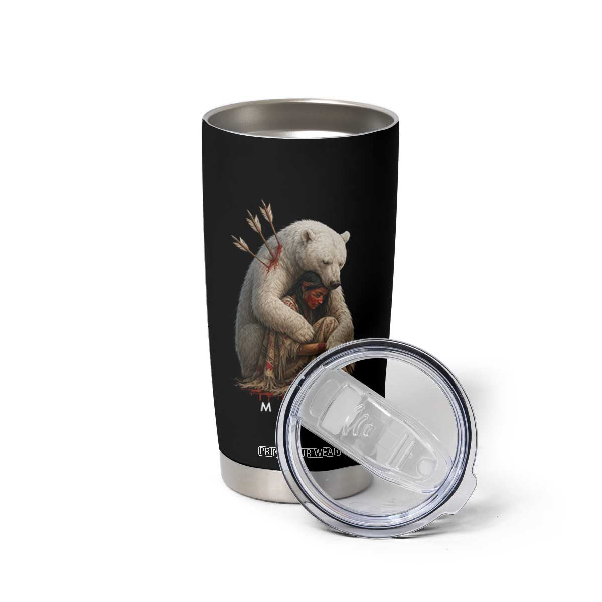 MMIW Native American Tumbler Cup Spirit Bear Protecting Indigenous Woman MMIWG TS10 Print Your Wear