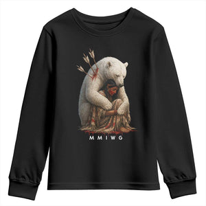 MMIW Native American Youth Sweatshirt Spirit Bear Protecting Indigenous Woman MMIWG TS10 Black Print Your Wear