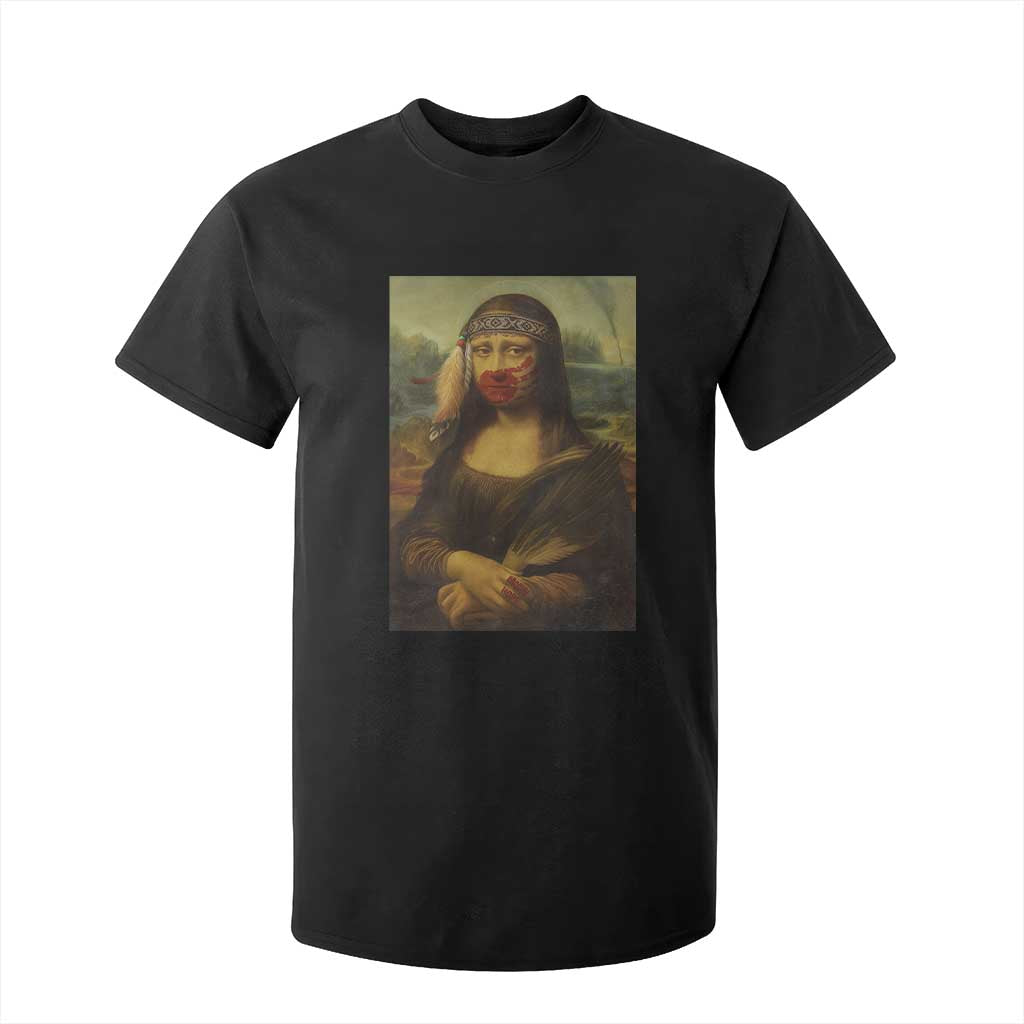 MMIW Awareness T Shirt For Kid Mona Lisa Red Handprint Indigenous Woman Stop Stolen Sisters TS10 Black Print Your Wear