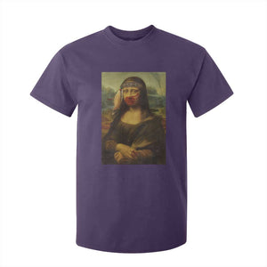 MMIW Awareness T Shirt For Kid Mona Lisa Red Handprint Indigenous Woman Stop Stolen Sisters TS10 Purple Print Your Wear