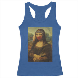 MMIW Awareness Racerback Tank Top Mona Lisa Red Handprint Indigenous Woman Stop Stolen Sisters TS10 Royal Blue Print Your Wear