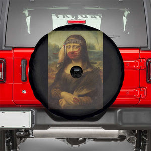 MMIW Awareness Spare Tire Cover Mona Lisa Red Handprint Indigenous Woman Stop Stolen Sisters TS10 Black Print Your Wear
