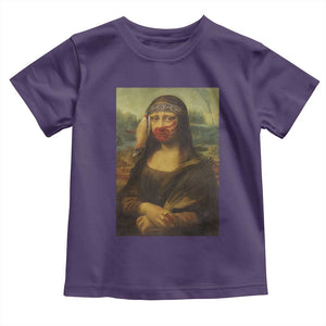 MMIW Awareness Toddler T Shirt Mona Lisa Red Handprint Indigenous Woman Stop Stolen Sisters TS10 Purple Print Your Wear