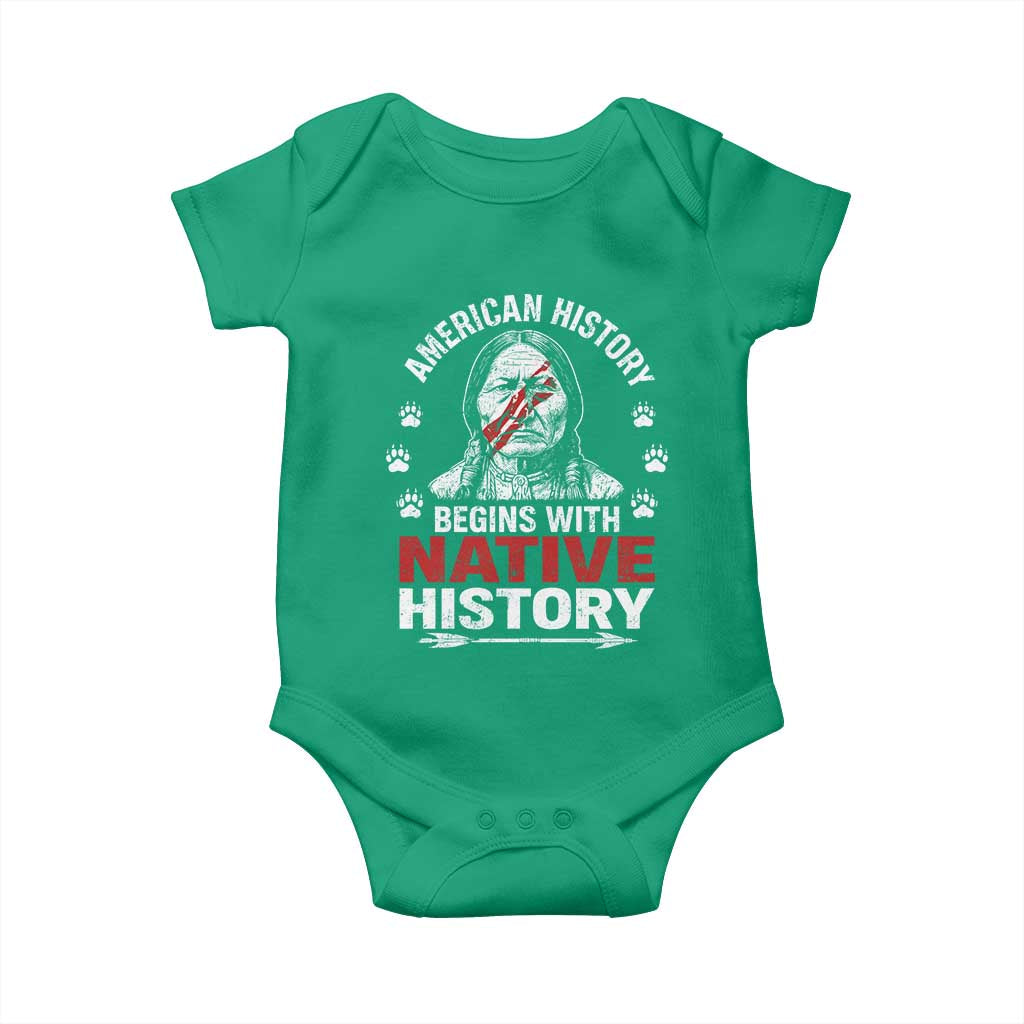 Native American History Baby Onesie Indigenous Peoples Tribal Pride TS10 Irish Green Print Your Wear