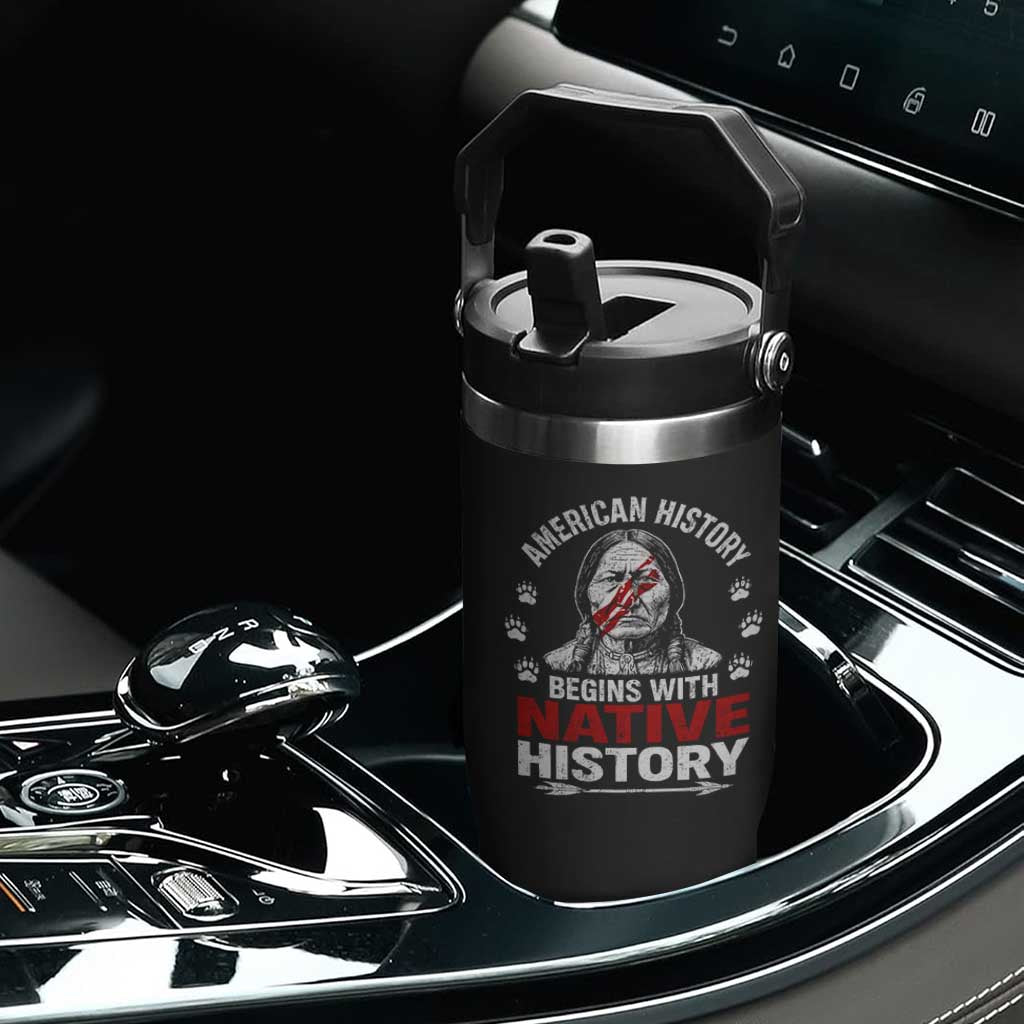 Native American History Flip Straw Tumbler Indigenous Peoples Tribal Pride TS10 Print Your Wear