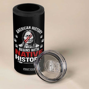 Native American History 4 in 1 Can Cooler Tumbler Indigenous Peoples Tribal Pride TS10 Print Your Wear