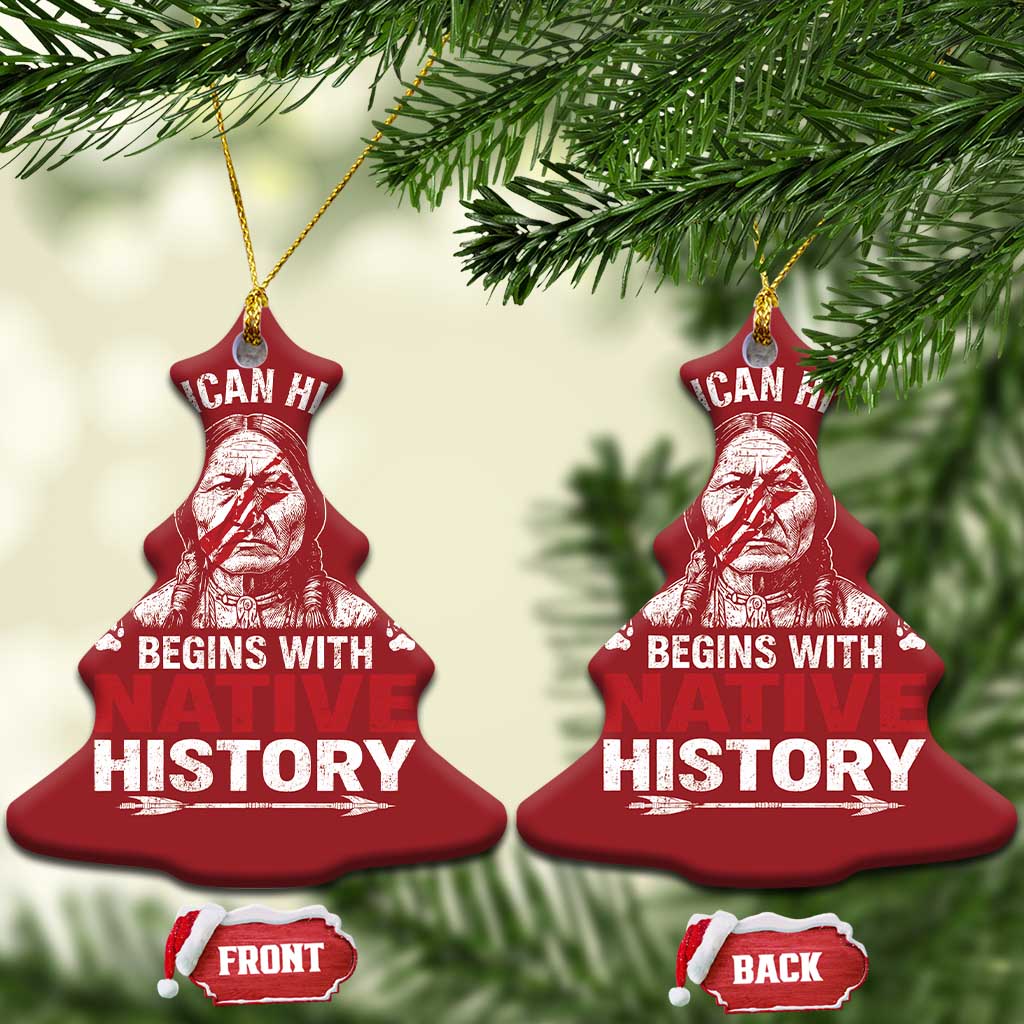 Native American History Christmas Ornament Indigenous Peoples Tribal Pride TS10 Christmas Tree Red Print Your Wear