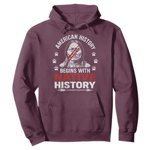 Native American History Hoodie Indigenous Peoples Tribal Pride TS10 Maroon Print Your Wear