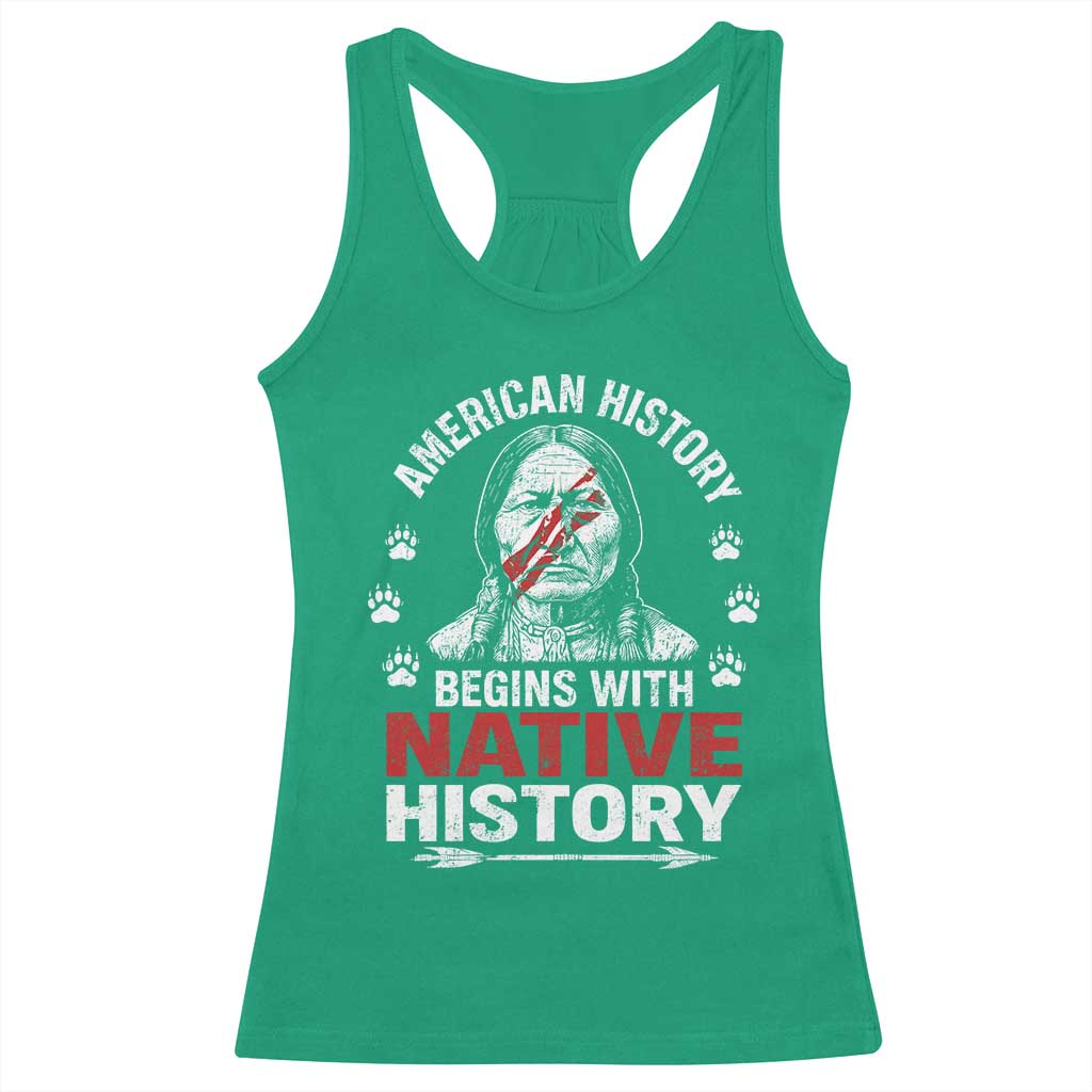 Native American History Racerback Tank Top Indigenous Peoples Tribal Pride TS10 Irish Green Print Your Wear