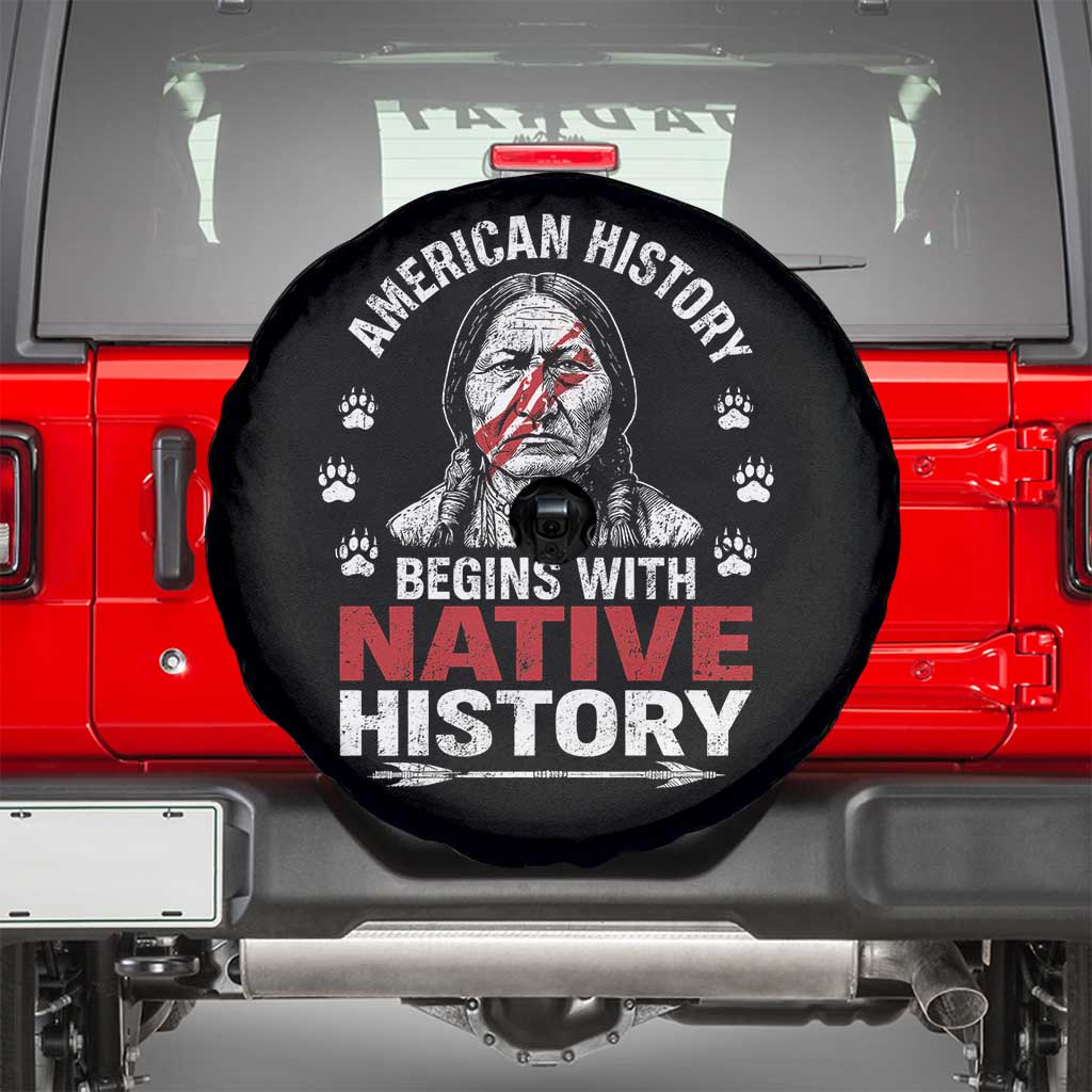 Native American History Spare Tire Cover Indigenous Peoples Tribal Pride TS10 Black Print Your Wear