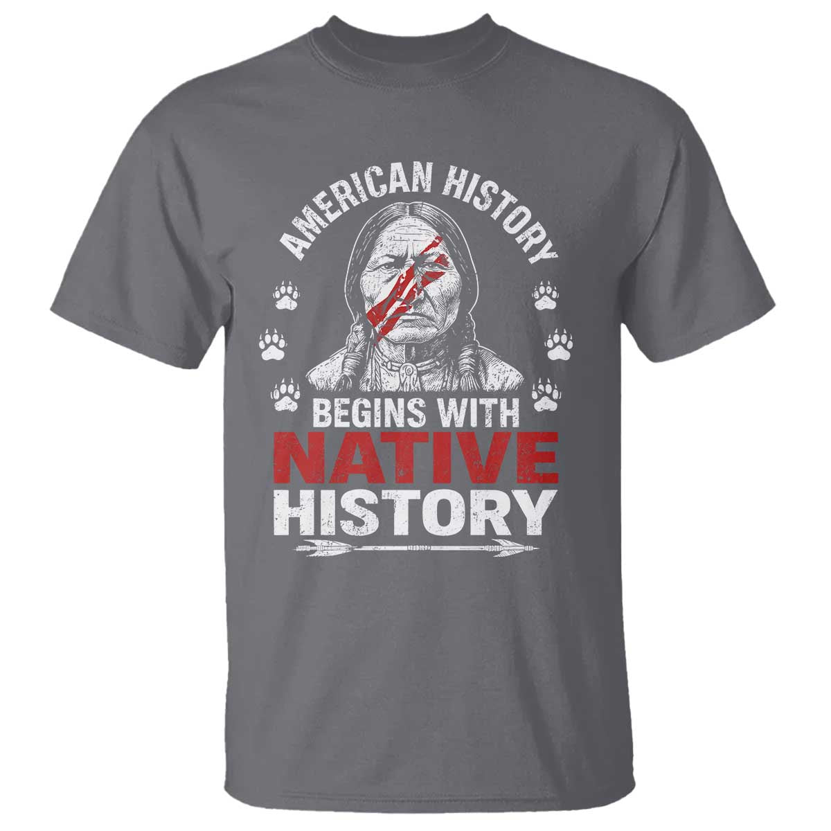 Native American History T Shirt Indigenous Peoples Tribal Pride TS10 Charcoal Print Your Wear