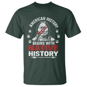 Native American History T Shirt Indigenous Peoples Tribal Pride TS10 Dark Forest Green Print Your Wear